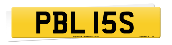 Registration number PBL 15S
